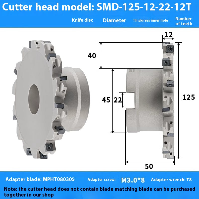 2079-CNC sleeve SMD side and face milling cutterhead CNC indexable chip SMC cutterhead T-slot grooving MPHT06 Shandong Denso Pricision Tools Co.,Ltd.